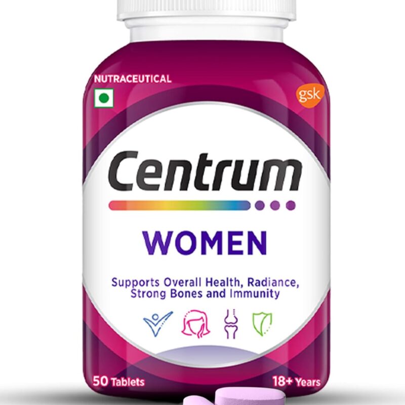 Buy Centrum Women Multivitamin Tablets (50 Tablets) – Energy, Immunity & Bone Health | India