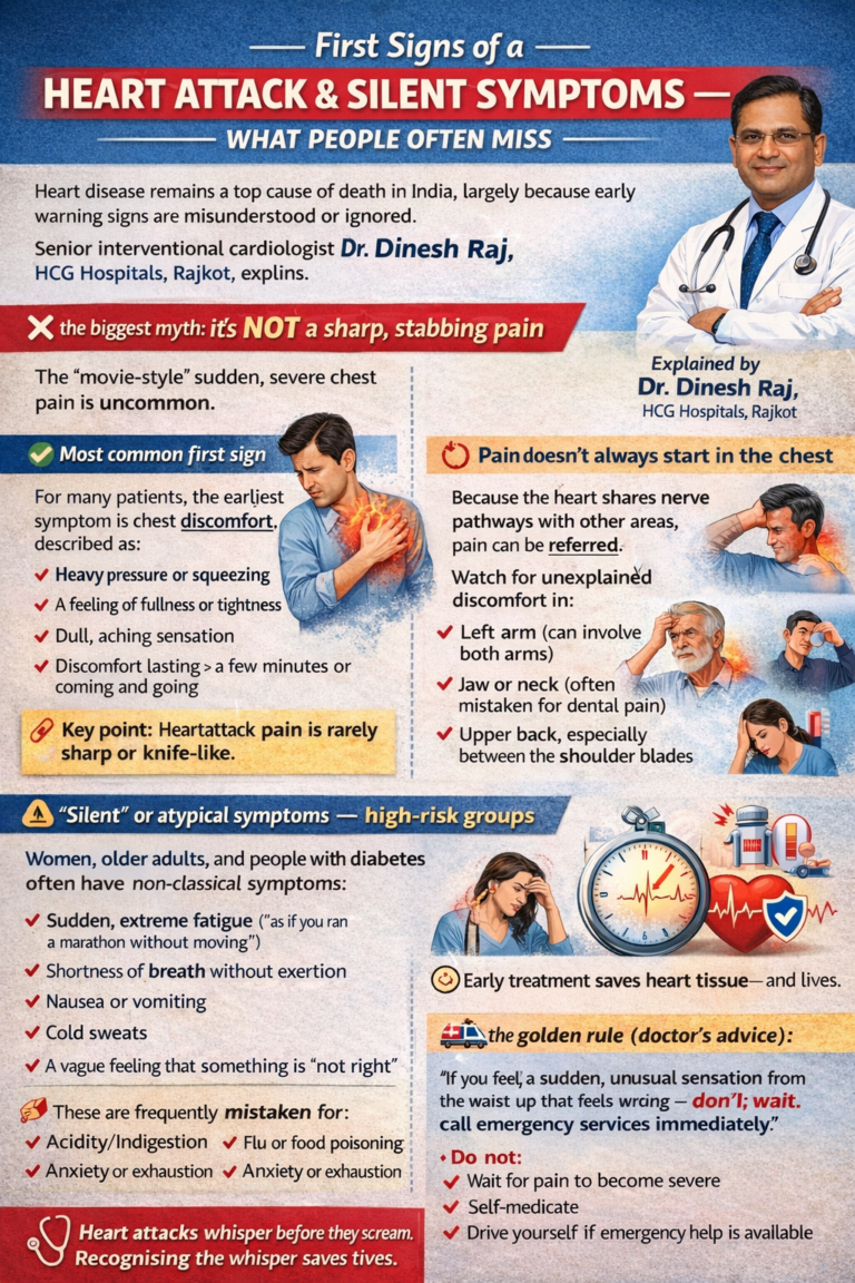 First signs of a heart attack & silent symptoms — what people often miss