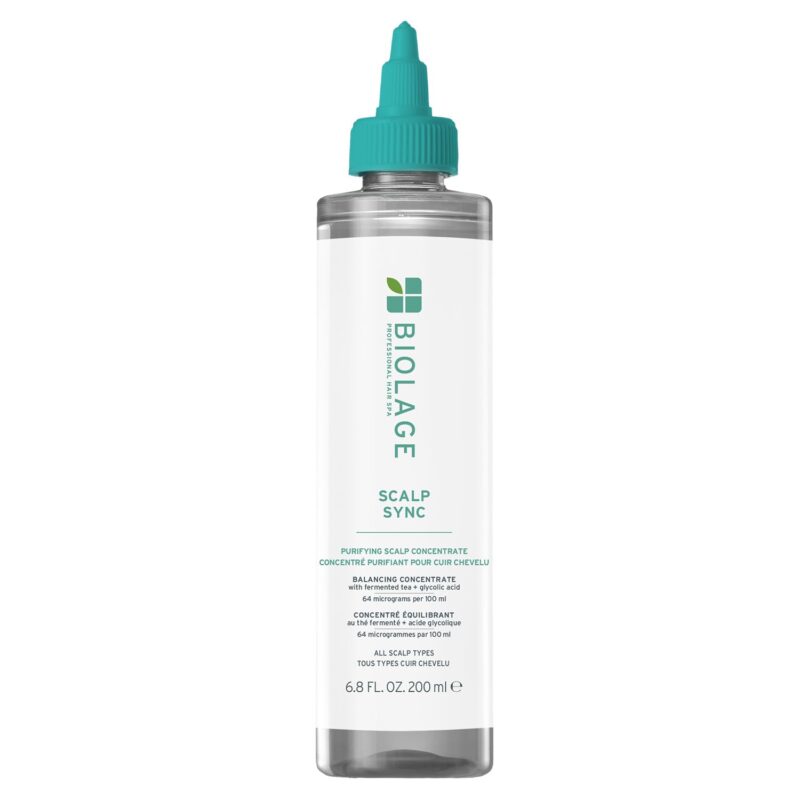 Biolage Scalp Sync Concentrate –Scalp Exfoliating & Purifying Treatment for All Scalp Types, Clarifies Build-Up & Balances Scalp for uptp 72hrs- Fermented Tea Blend & Glycolic Acid, 200ml