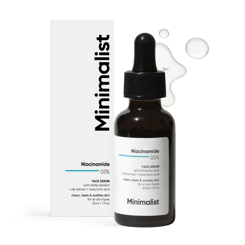 Minimalist Barrier Repair Niacinamide 5% Face Serum for Clear Glowing Skin | Reduces Dullness, Hydrates & Repairs Skin |Day & Night Serum for Dry & Sensitive Skin | For Women & Men | 30 ml