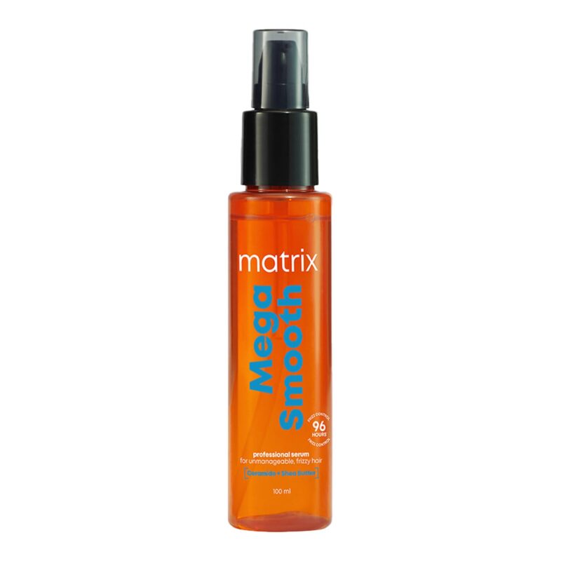 MATRIX Mega Smooth Anti-Frizz Serum with Shea Butter and Ceramides| Max Smoothness for 4 Days | Used by 1 Lakh Hairstylists*| For All Hair Types | 100ml