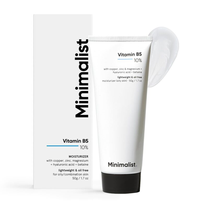 Minimalist Dehydrated Skin Moisturizer with 10% Vitamin B5 for Oily & Acne-Prone Skin | Oil-Free Hydration & Lightweight Gel Formula for Damaged Barrier Repair | Fast-Absorbing & Non-Sticky Lightweight Winter Cream For Women & Men| 50 grams