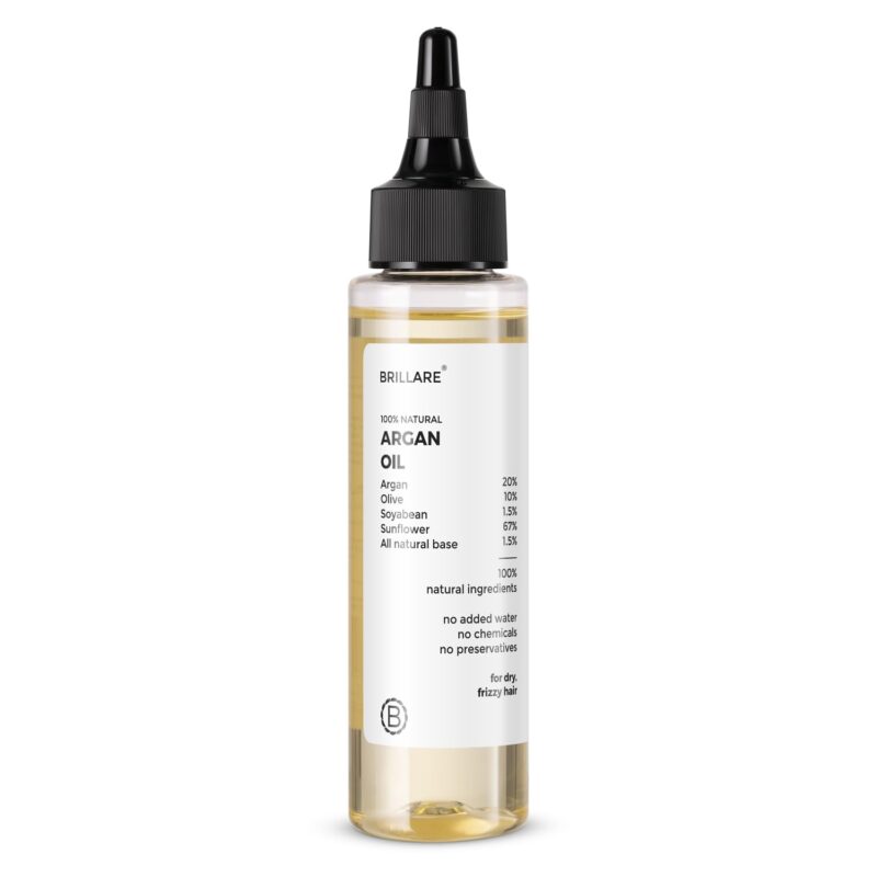 Brillare Argan Hair Oil, with the Goodness of Olive oil & Sunflower Oil, for Dry & Frizzy Hairs