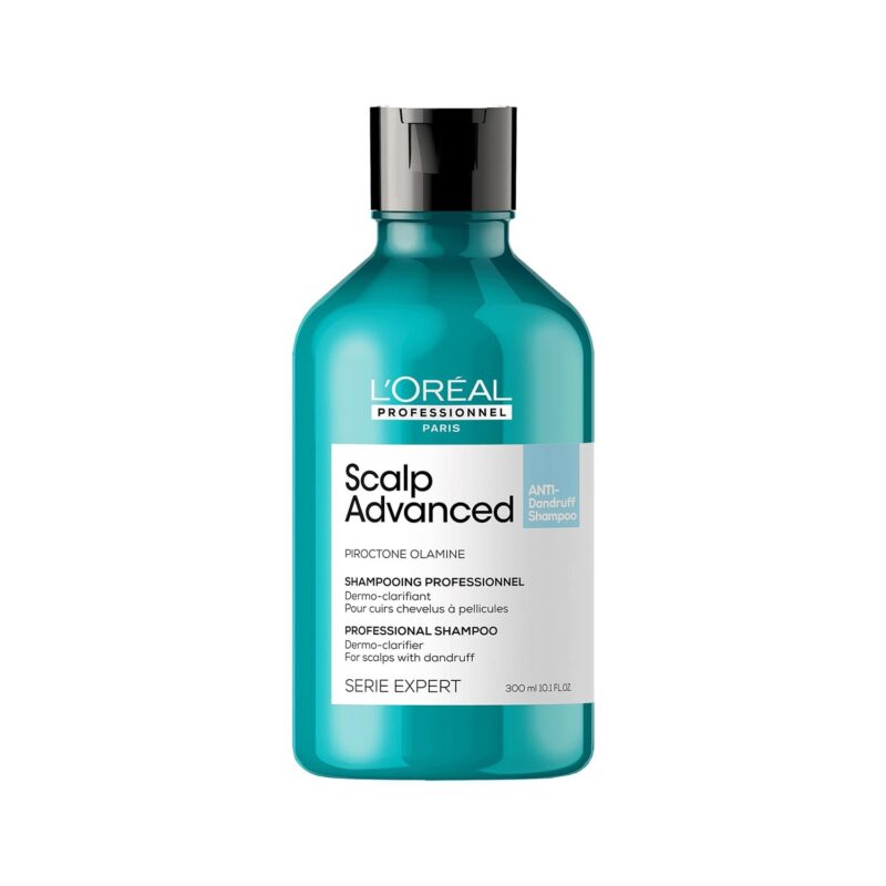 L’Oréal Professionnel Scalp Advanced Anti-Dandruff Dermo-Clarifier Shampoo 300ml | Removes Dandruff & Gently Clarifies the Scalp with Piroctone Olamine | For Men & Women