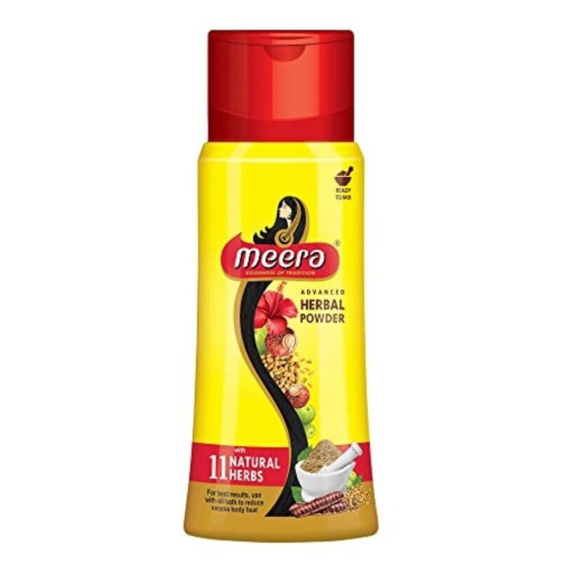 Meera Herbal Hairwash Powder, With 11 Naturals Herbs,Advance Herbal Powder for Hairfall Protection & Strong and Healthy Hair,Fragrance Free,For Men and Women, 150gm