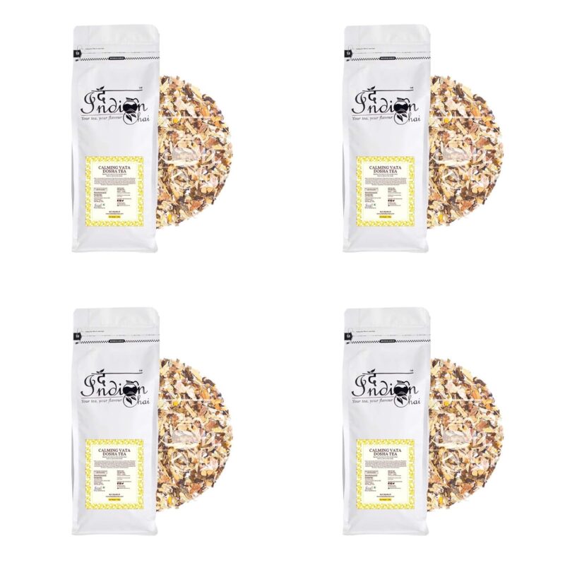 The Indian Chai - Calming Vata Dosha Tea 1Kg | Bulk Pack | Ayurvedic Herbal Tea Blend with Ginger, Mulethi & Ajwain | Supports Digestion, Bloating Relief & Inner Balance
