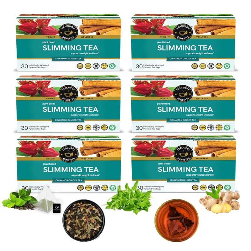TEACURRY Slimming Tea - Helps with Weight Managerment, Tummy and Ageing (180 Tea Bags)
