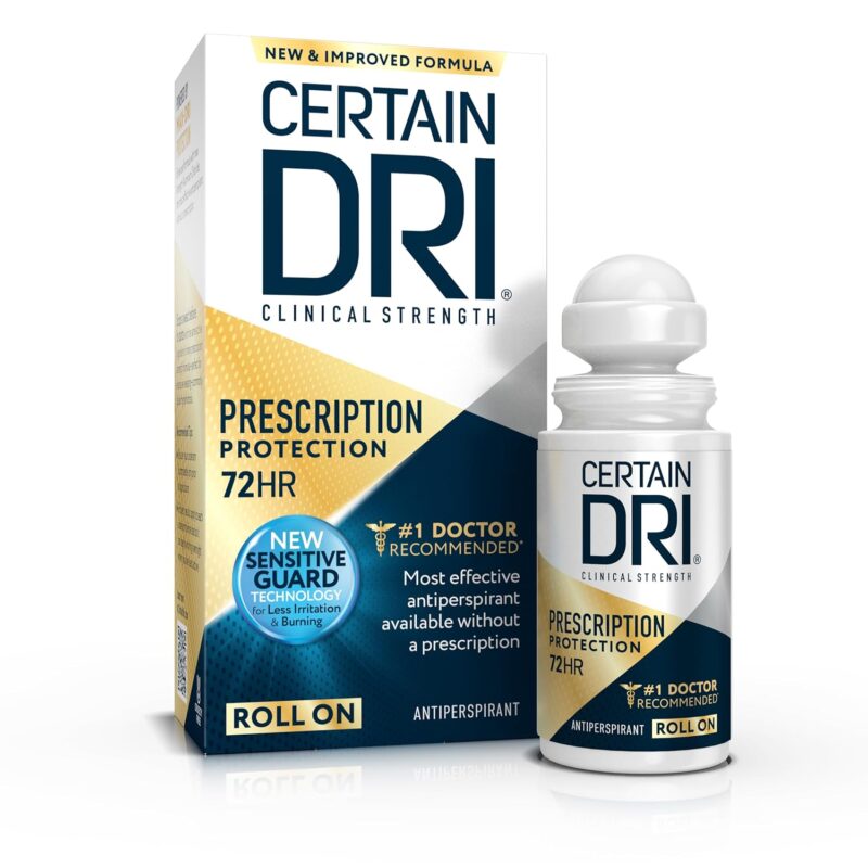 Certain Dri Prescription Strength Clinical Anti-Perspirant Unscented Roll On For Men, 35.5 Ml (Pack Of 1)
