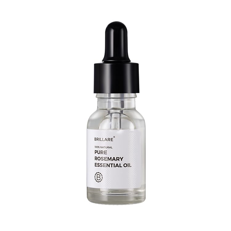 Brillare Pure Rosemary Essential Oil for Hair Growth & Scalp Nourishment | 100% Natural Rosemary Oil for Thicker, Fuller Hair