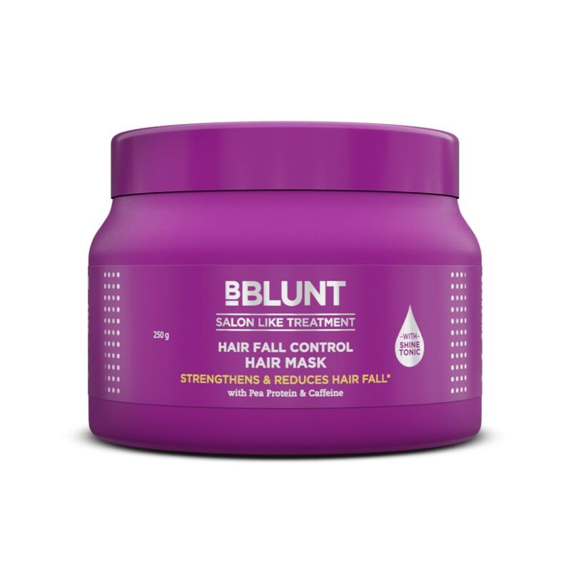 BBLUNT Unscented Hair Fall Control Hair Mask With Pea Protein & Caffeine For Stronger Hair-250 Grams | Reduces Hair Fall | Strengthens Hair | Enriched With Shine Tonic