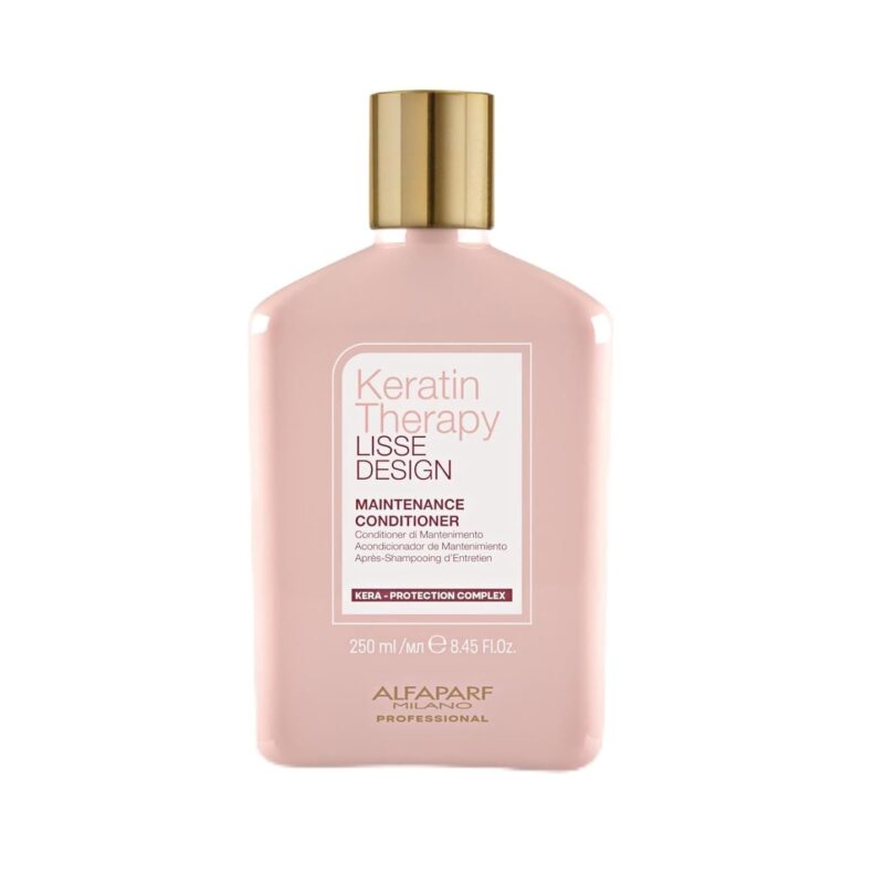 Alfaparf Milano Lisse Design Keratin Conditioner - Maintains and Enhances Keratin Smoothing Treatment - Anti-Frizz Hair Care Product - Paraffin and Sulfate Free Sp Luxeoil Keratin Protect - (250ml)