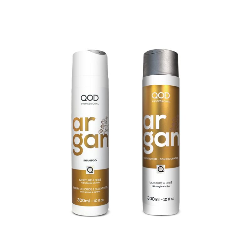 QOD Professional Argan Shampoo & Conditioner – 300ml (Combo of 2) | Sulphate free | Sodium Chloride free