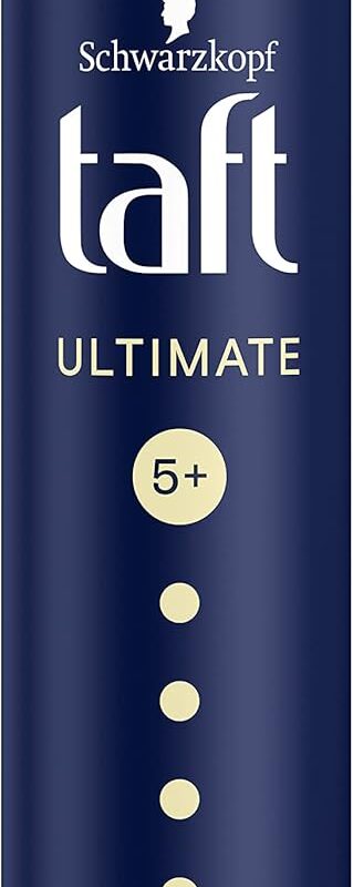 Taft Hair Polish Ultimate Hold & Crystal Shine, Hold Grade 5+ (250 ml), Styling Spray Provides Ultimate Hold and Radiant Crystal Shine for up to 72 Hours, No Residue