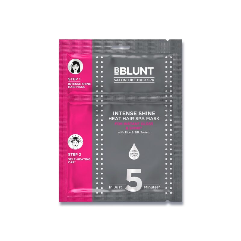 BBLUNT Intense Shine Heat Hair Spa Mask with Rice & Silk Protein | For Salon-Like Hair Spa at Home | 70 g