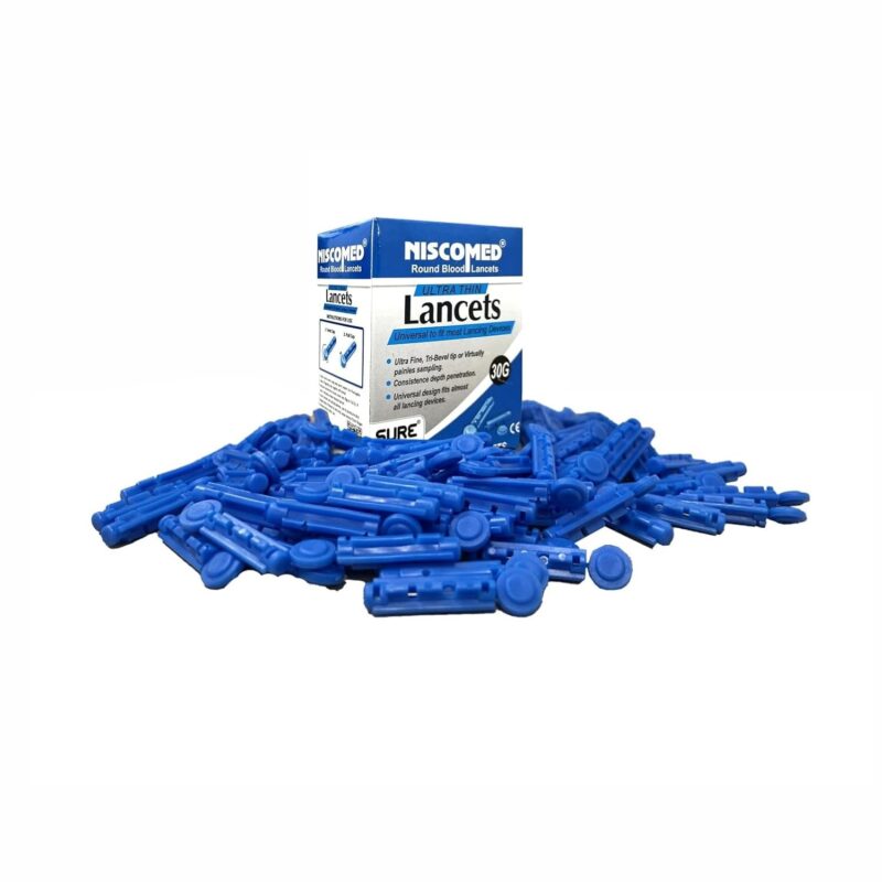 NISCOMED Surescreen Glucose Accurate Blood Sugar testing Painfree Monitor with Strips Glucometer (White) (RBL 100)