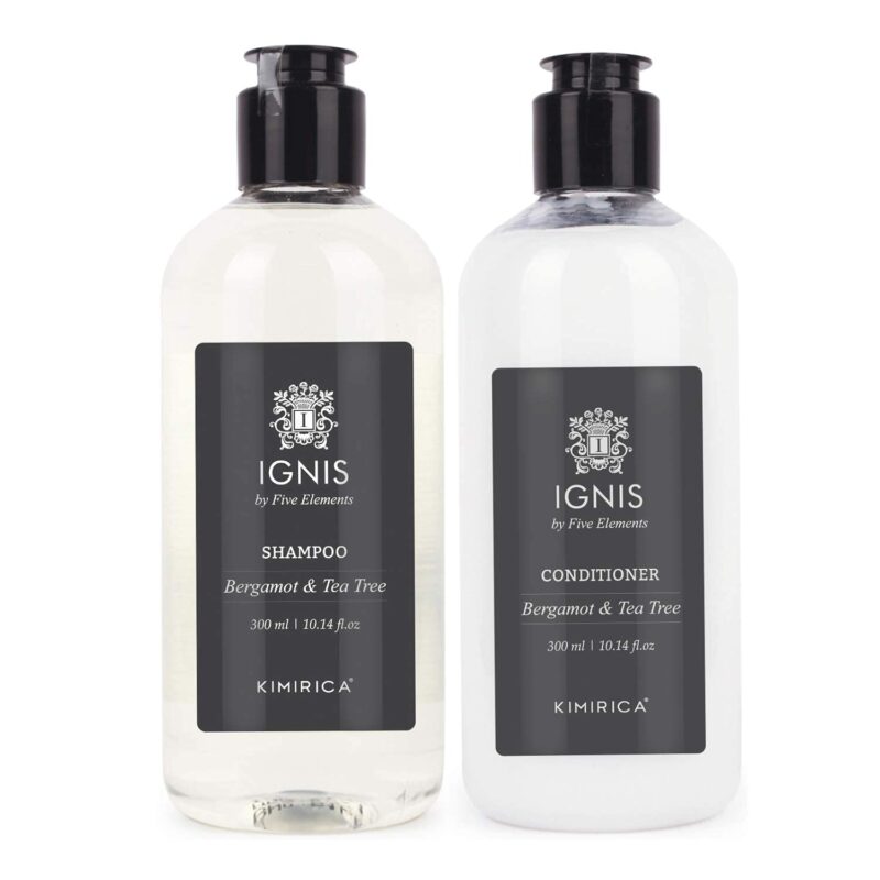 Kimirica Ignis Daily Mild Shampoo & Conditioner Hair Care Duo For Men with Goodness of Bergamot and Tea Tree, 100% Vegan, Paraben and SLS Free For All Hair Types (300ml | 300ml)