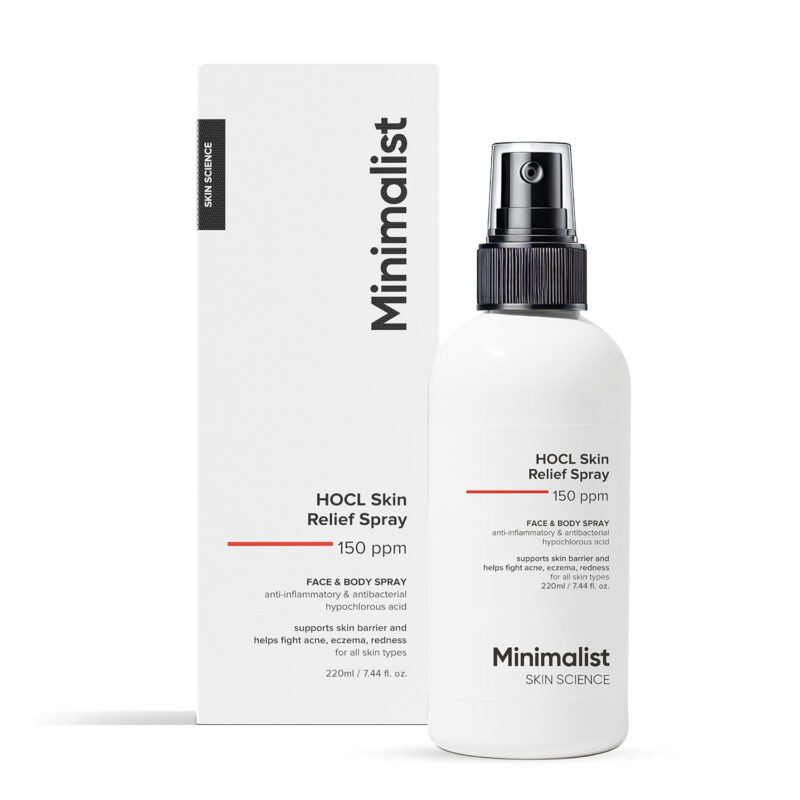 Minimalist Anti-Acne HOCL Face & Body Spray For Skin Relief | Soothing & Repairing Toner for Skin Barrier Support | Quick Relief from Acne Flare, Eczema & Redness with Hypochlorous Acid | Refreshing & Odor-Control | Suitable for All Skin Types | For Women & Men | 200 ml