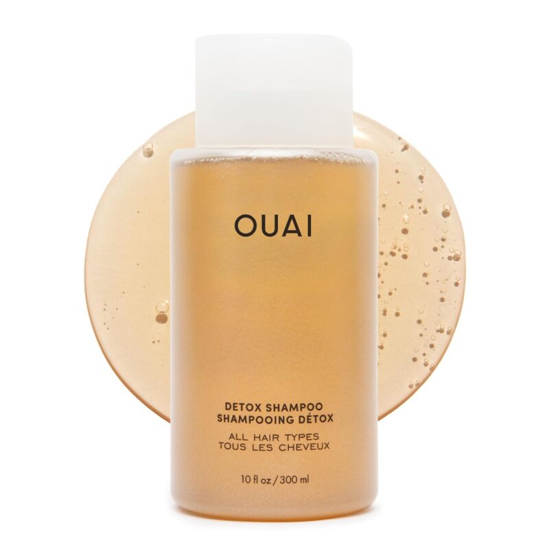 OUAI Detox Shampoo - Clarifying Shampoo for Build Up, Dirt, Oil, Product and Hard Water - Apple Cider Vinegar & Keratin for Clean, Refreshed Hair - Sulfate-Free Hair Care (300 ml)