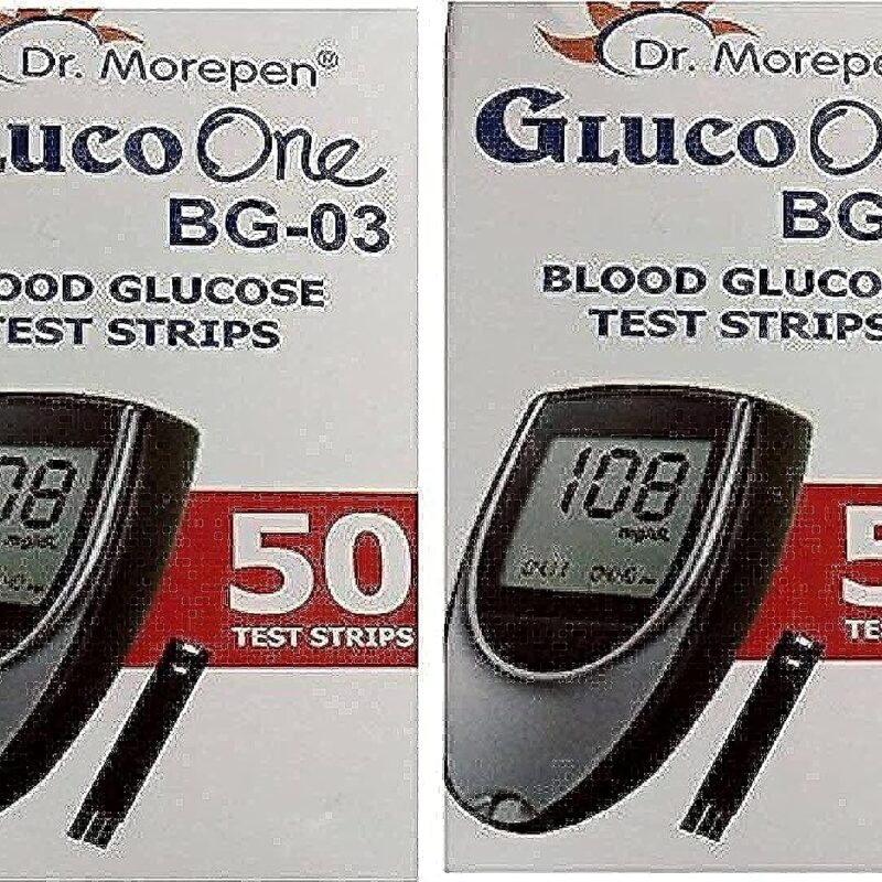 Dr. Morepen BG-03 Test Strips - 100 Strips (Multicolor)