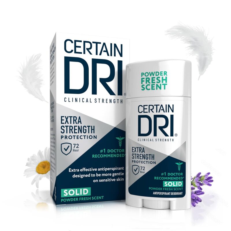 Certain Dri Unisex Antiperspirant Fresh Deodorant | Extra Strength Clinical | All Day Protection Against Odor And Sweating | Solid | 1.7 Oz.