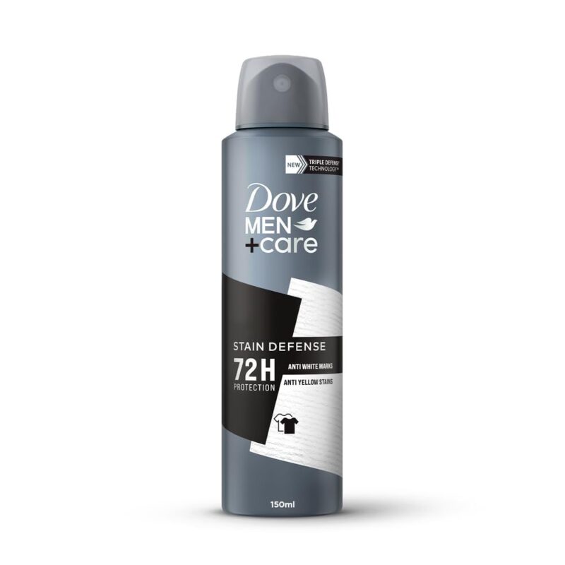 Dove Men+Care Invisible Dry Spray Antiperspirant Deodorant, Up To 72 Hrs Protection From Sweat & Odour, Instantly Dry Soothes & Moisturises Skin, Long-Lasting Subtle Scent, 150Ml.