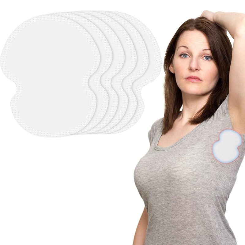 UNEQUETREND 30 Pieces Underarm Sweat Pads Sweat Armpit Pad Disposable Underarm Pad Lightweight Hyperhidrosis Pad Absorbent Armpit Pad Invisible Underarm Sweat Sticker for Sweating Women and Men