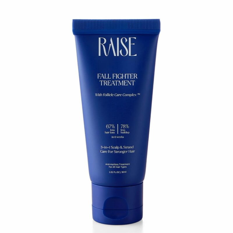 Raise Fall Fighter 3-in-1 Anti Hair Fall & Scalp Treatment Mask + Conditioner | Clinically Proven 67% Less Hair Loss | Patented Follicle Care Complex with Coconut Oil & Pineapple | 30ml