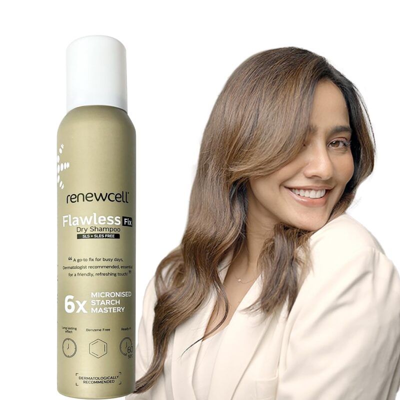 Flawless Fix Dry Shampoo – Benzene Free, Residue-Free Instant Refreshment for Oily & Greasy Hair in Just 60 Seconds, 200ml