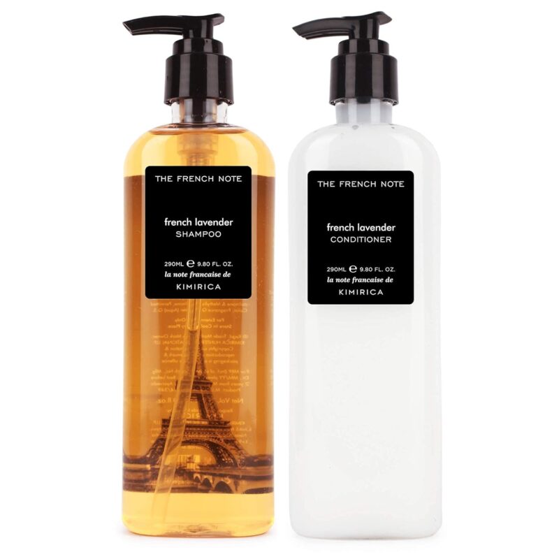 Kimirica The French Note Shampoo and Conditioner Hair Care Duo with Soothing French Lavender, 100% Vegan, Paraben and SLS Free (290ml | 290ml)