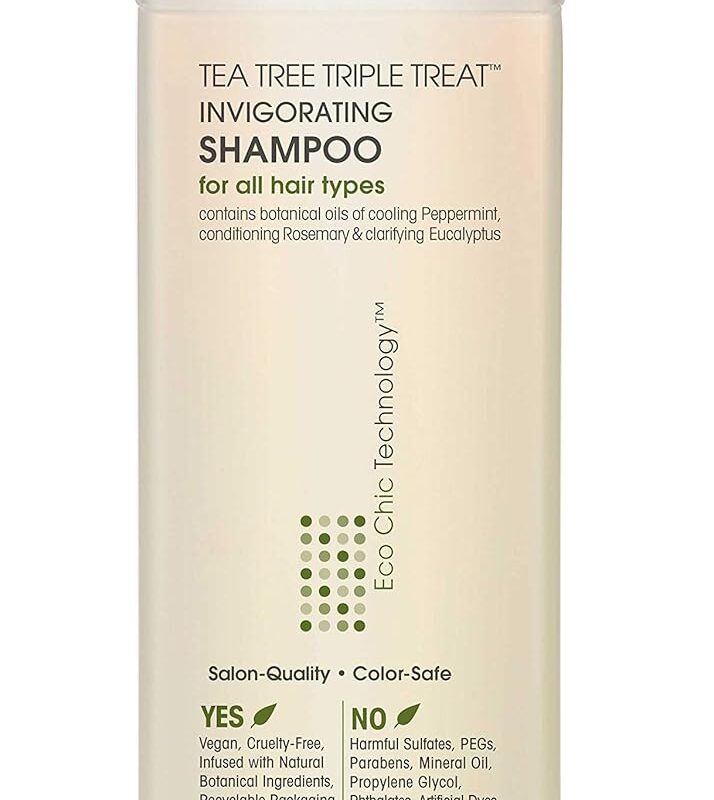 Giovanni Organic Tea Tree Triple Treat Invigorating Shampoo with No Parabens, No Sulphates, No Mineral Oil