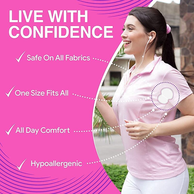 Underarm Sweat Pads - Disposable Armpit Sweat Pads To Fight Hyperhidrosis And Excessive Sweating For Women And Men - Non Visible Dress Shields/Guard Provides Armpit Protection (50)